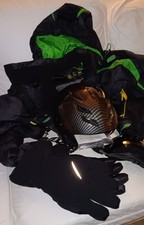 Skijacke Gr. 52 + Helm + Brille + Handschuhe (crivit, Tchibo, TCM)