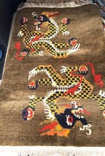 Tibet Schurwolle Handgeknüpfter Teppich