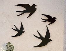 Metall WandDeko "Vögel" matt