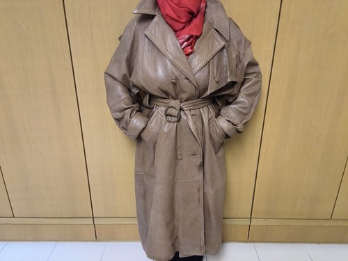 Damen leder trenchcoat - damen,