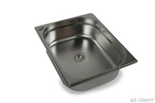 Edelstahl Spülbecken Camping Spüle Waschbecken 325x265x100 + Ablauf Wohnmobil