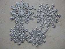 4 x Schneeflocken groß II Weihnachten - Stanzschablonen Stanzen