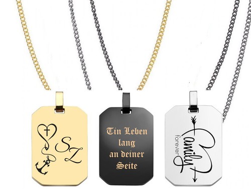 Massiv dog tag - id, kette