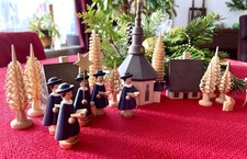 Original Kurrende mit Seiffener Kirche und Dorf aus Seiffen