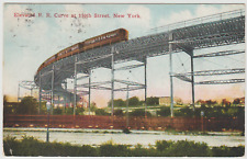 AK New York - Elevated R.R.Curve at 110th Street 1910