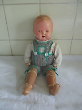 Schildkröt - sehr alte Puppe Junge mit Kippstimme ca 35 cm   1930 Jahre