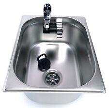 Spülbecken 325x265x150 + Wasserhahn +Ablauf Camping Spüle Waschbecken Wohnmobil 