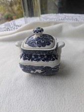 Zuckerdose Enoch Wedgwood Woodland ltd, Blau