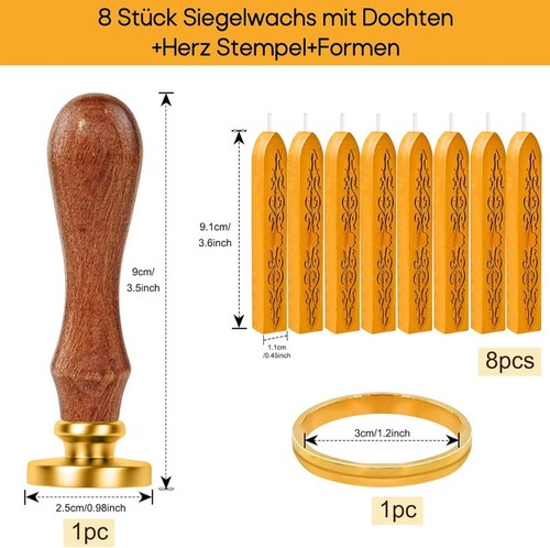 Siegelwachs set mit stangen - set,