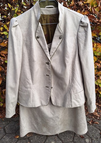Damenkostüm beige grau - damenkostüm,, beige-grau