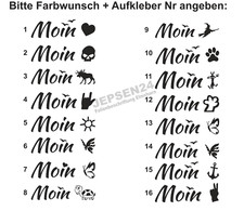 1 Moin Aufkleber mit Motiv