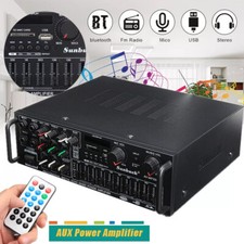 2000W Bluetooth Verstärker Vollverstärker HiFi Stereo Amplifier SD/USB FM-Radio