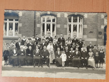 Postkarte Foto Wulle Bürgerbräu Emailschild Werbung Personen FW