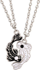 2 Stück Bff Ketten für 2 Mädchen,Halskette Damen Silber Freundschaftskette, Hals