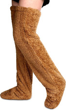 Plüsch Overknee Socken Damen