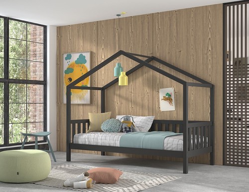 Set hausbett spielbett - hausbett, 90x200