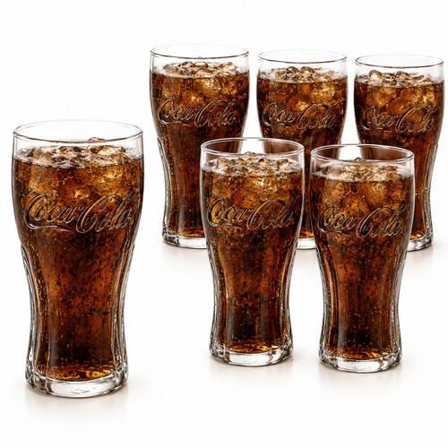 Glas coca cola kontur - glas,