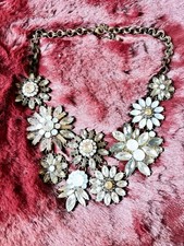 Statement Halskette Wie Neu Schwarz Klar Perlmutt Bijou Brigitte