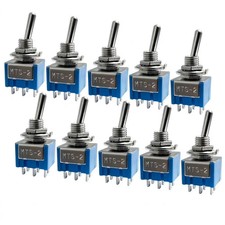 10x Miniatur-Kippschalter mit