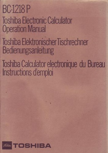 1218 toshiba - bc-1218, p