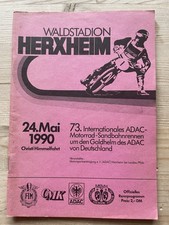 Programmheft Int. Sandbahn Herxheim 1990  Speedway Rennprogramm