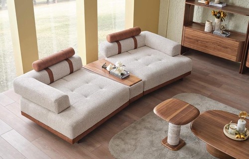 Moderne beige sofa - moderne, sitz