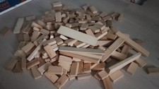 229 teilig Holzbausteine Bauklötze Natur  Set