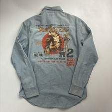 Polo Ralph Lauren Wild West Show Chambray Hemd Western Indian Head Denim M