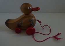 Ziehfigur Ente - Wackelente - Nachziehente - Holzspielzeug