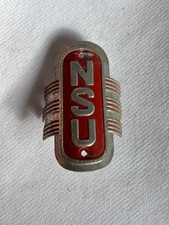 NSU rot altes Steuerkopfschild Markenschild Fahrrad Schutzblech Emblem Oldtimer