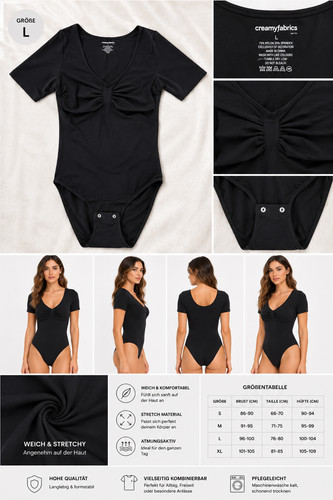 Creamy fabrics damen body grau - fabrics,