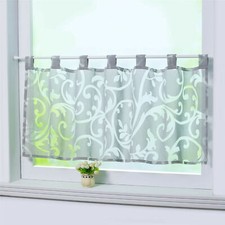 Scheibengardine mit Schlaufen Bistrogardine Gardine Voile Küche Landhaus Modern