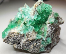 ⚒ Fluorit, smaragdgrün, UV Reaktiv blau, Mina Berta, El Papiol, Spanien, HS ⚒