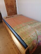 Massives  Schublsdenbett Kiefer gebraucht