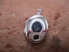 Anhänger Medaillon oval 925 Sterlingsilber poliert 2 Fotos schlicht 27 x 21 mm