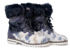 Damen Winterstiefel Leder Warm