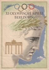 Olympia Telegramm Berlin 1936 Deutsche Reichspost XI. Spiele mit Vignetten