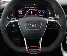 OEM AUDI Emblem A6 A7 S6 S7 RS6 RS7 RS S-Line C8 LENKRAD Logo Badge