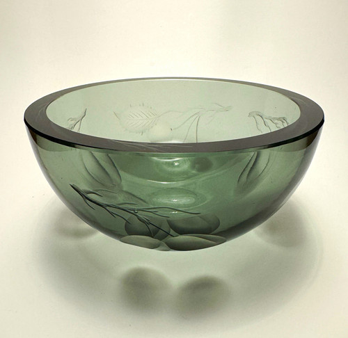 Massive rauchglasschale - massive,