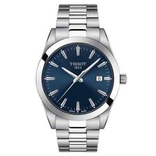 TISSOT T-CLASSIC GENTLEMAN T127.410.11.041.00 SILBER/BLAU HERREN UHR GARANTIE