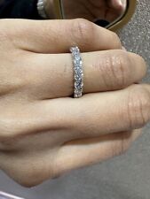 2,00 ct D/VS im Labor gezüchteter runder Diamant U-Krappe voller Ewigkeitsring Weißgold