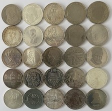 25 x 5 DM verschiedene Gedenkmünzen Sammlung ! 16 x 625er Silber