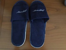 Paar frottee hausschuhe - frottee,