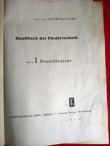 Buch fördertechnik 1950 - buch,
