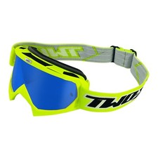 Motocross-Brille TWO-X Crossbrille Race MX Enduro neon gelb verspiegelt blau