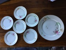 Teller 26cm und 6 Kleine Teller 15,5cm Rosenthal Selb-Germany HELENA Goldrand 