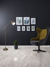 Klick-Vinylboden Hochglanz-Fliesen XL Kappelen Marmor mit Trittschall 26,99/m²