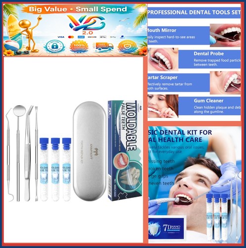Moldable tooth repair kit - repair,