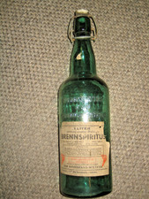 Flasche Bügelverschluß  Brennspiritus Grün 1 Liter 32,5 cm Weinbrand Wilthen