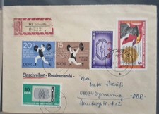 DDR Einschreiben 1968 versch. Briefmarken 6 Stk, Walter Ulbricht Leipziger Messe